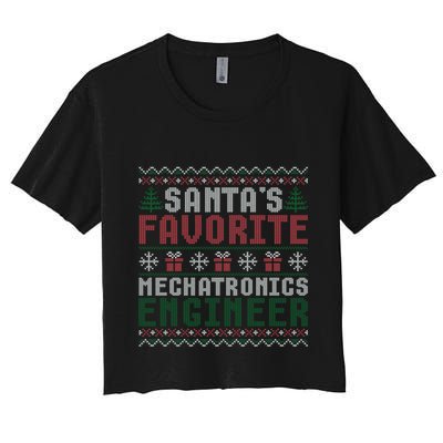 Christmas Ugly Sweater Santa Claus Mechatronics Engineer Gift Crop Top