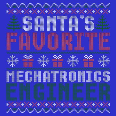 Christmas Ugly Sweater Santa Claus Mechatronics Engineer Gift T-Shirt