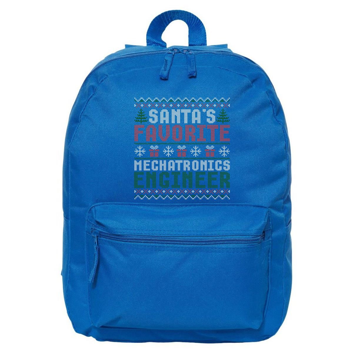 Christmas Ugly Sweater Santa Claus Mechatronics Engineer Gift 16 in Basic Backpack