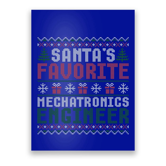 Christmas Ugly Sweater Santa Claus Mechatronics Engineer Gift Poster