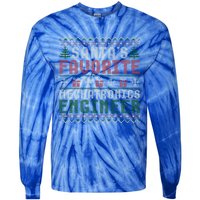 Christmas Ugly Sweater Santa Claus Mechatronics Engineer Gift Tie-Dye Long Sleeve Shirt