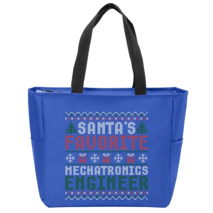 Christmas Ugly Sweater Santa Claus Mechatronics Engineer Gift Zip Tote Bag
