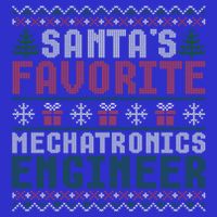 Christmas Ugly Sweater Santa Claus Mechatronics Engineer Gift Zip Tote Bag