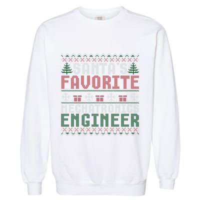 Christmas Ugly Sweater Santa Claus Mechatronics Engineer Gift Garment-Dyed Sweatshirt