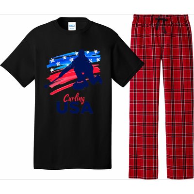 Curling USA Support The Team USA Flag Curl Clean Pajama Set