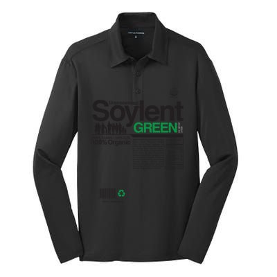 Contents Unprocessed Soylent Green Silk Touch Performance Long Sleeve Polo