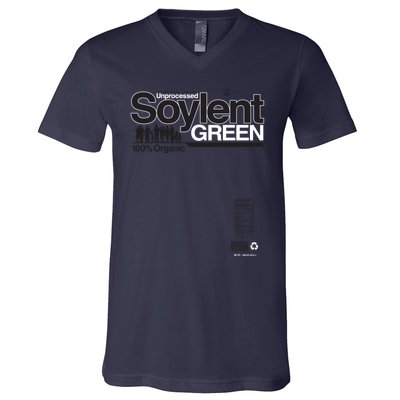 Contents Unprocessed Soylent Green (On Green) V-Neck T-Shirt