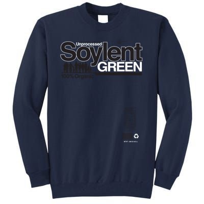 Contents Unprocessed Soylent Green (On Green) Tall Sweatshirt