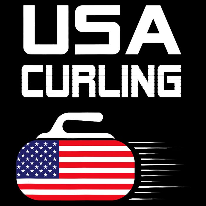Curling USA Support Team American Flag Winter Sports Lovers Backpack