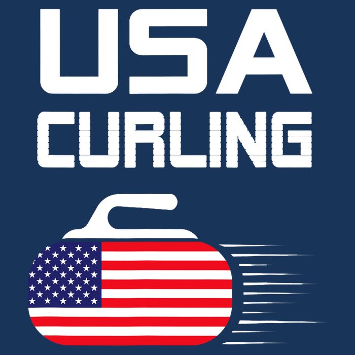 Curling USA Support Team American Flag Winter Sports Lovers Sweatshirt