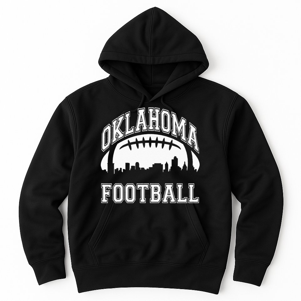 College University Style Oklahoma Sports Team Football Hoodie