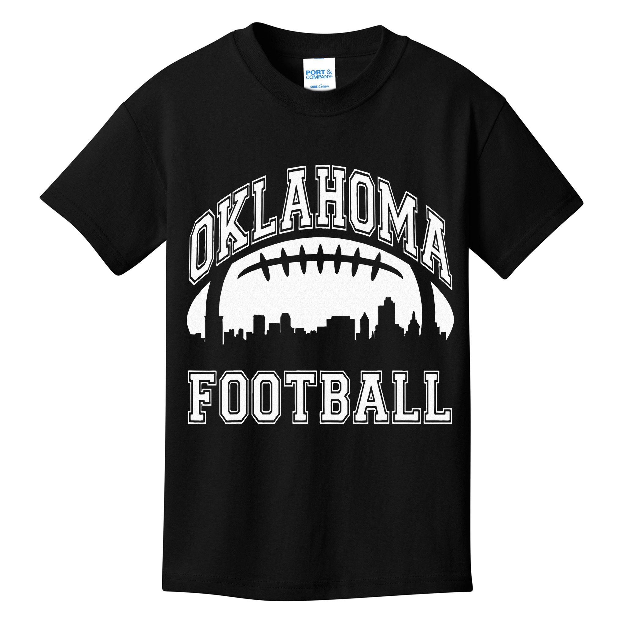 College University Style Oklahoma Sports Team Football Kids T-Shirt