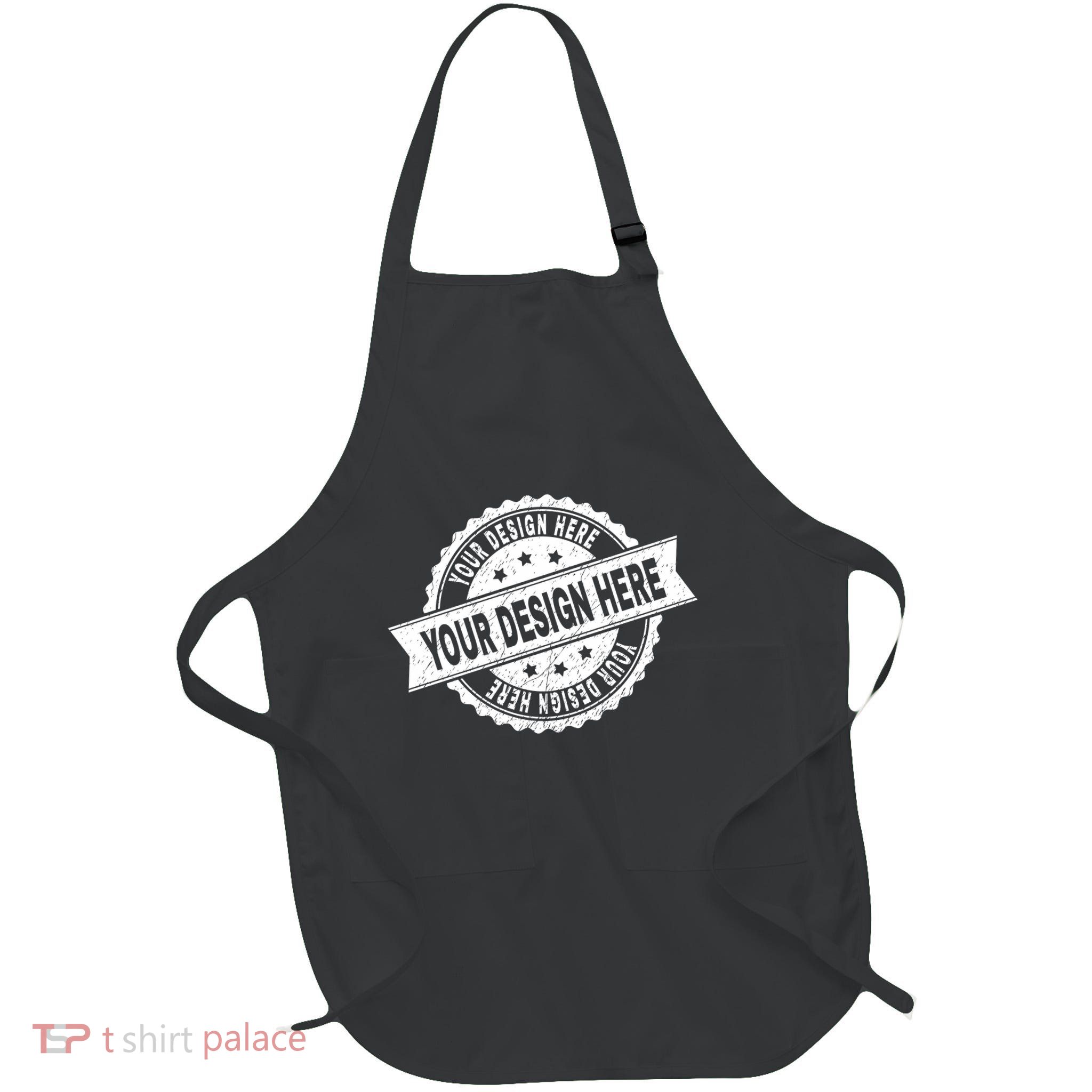 Custom Design Upload Create Your Own  Full-Length Apron With Pockets