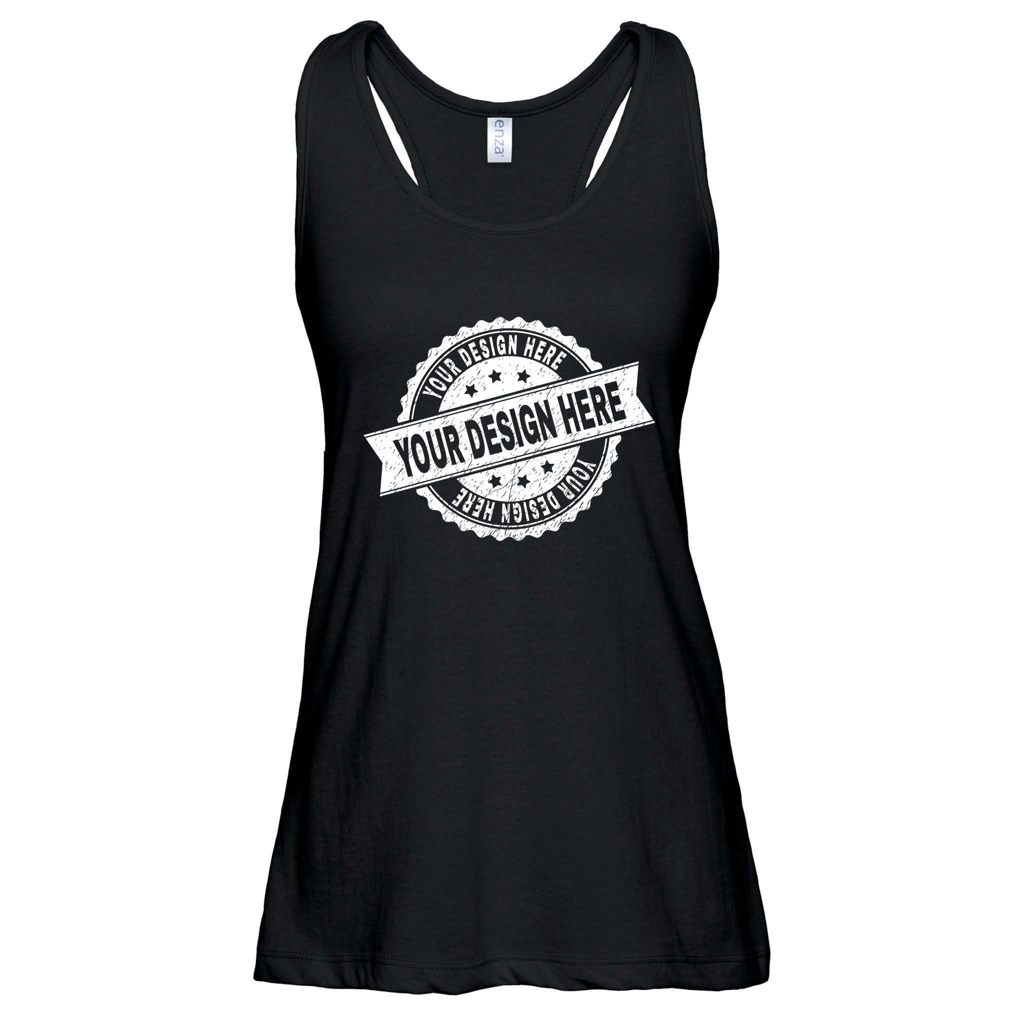 Custom Design Upload Create Your Own  Ladies Essential Flowy Tank