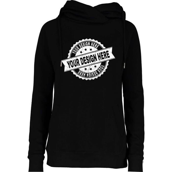 Custom Design Upload Create Your Own  Womens Funnel Neck Pullover Hood