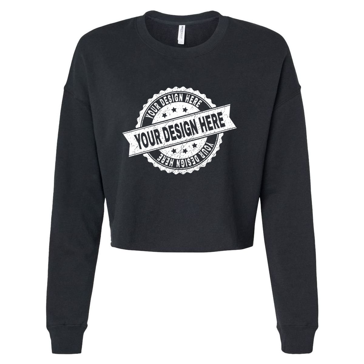 Custom Design Upload Create Your Own  Cropped Pullover Crew