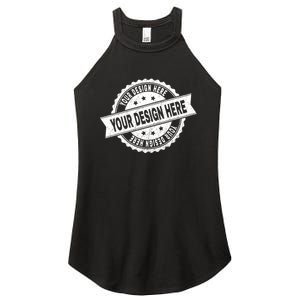 Custom Design Upload Create Your Own  Women's Perfect Tri Rocker Tank