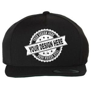 Custom Design Upload Create Your Own  Wool Snapback Cap