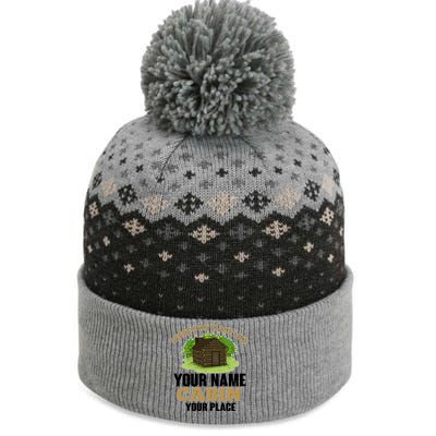 Custom Cabin Camping Trip Personalize The Baniff Cuffed Pom Beanie