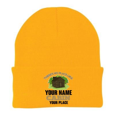 Custom Cabin Camping Trip Personalize Knit Cap Winter Beanie