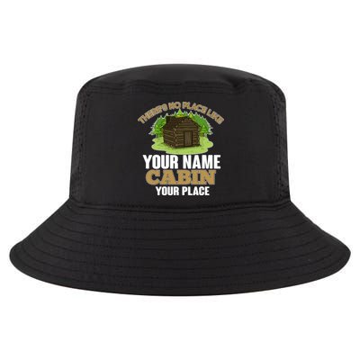 Custom Cabin Camping Trip Personalize Cool Comfort Performance Bucket Hat