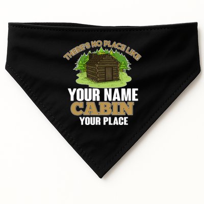 Custom Cabin Camping Trip Personalize USA-Made Doggie Bandana