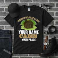 Custom Cabin Camping Trip Personalize Tall T-Shirt