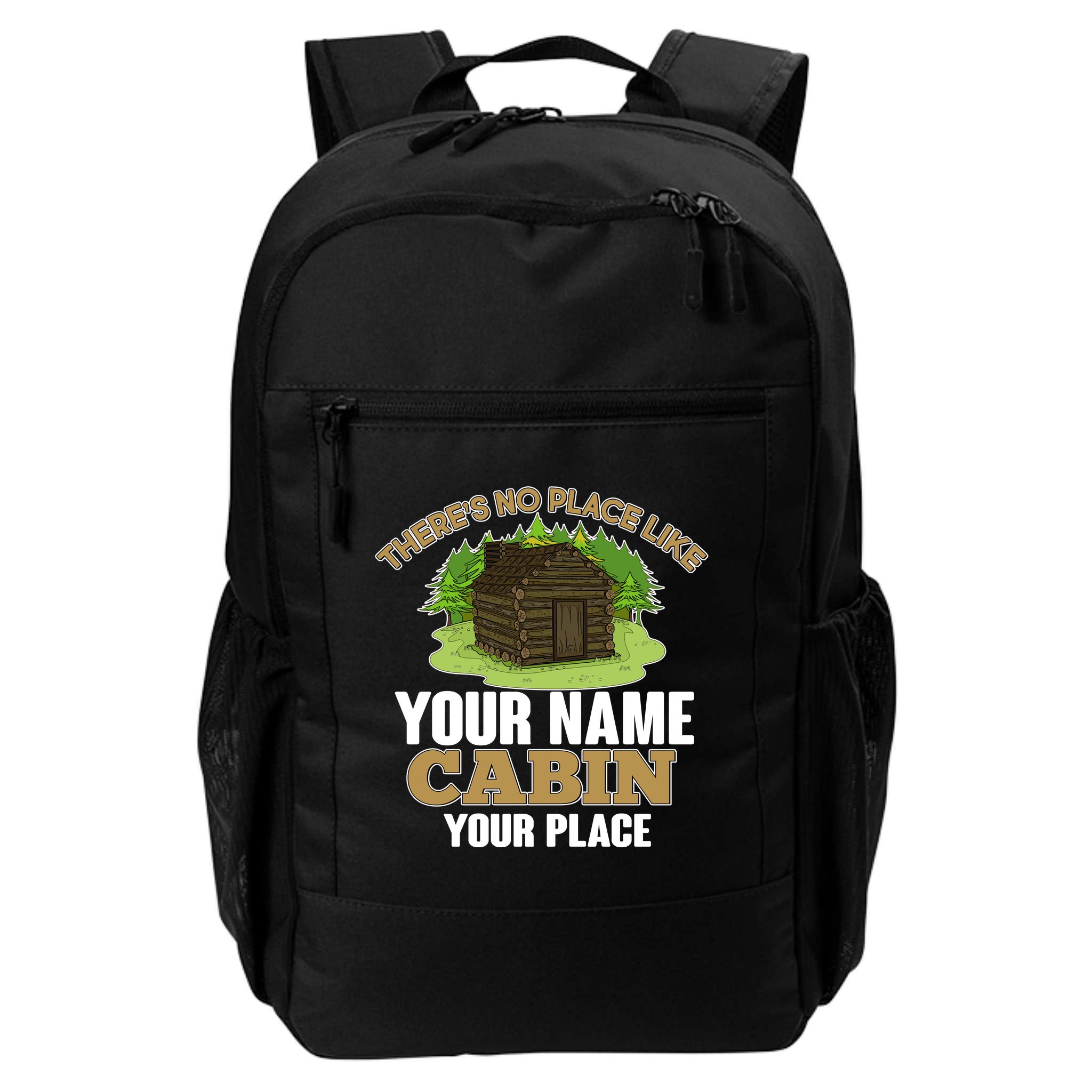 Custom Cabin Camping Trip Personalize Backpack