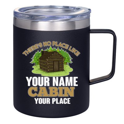 Custom Cabin Camping Trip Personalize 12oz Stainless Steel Coffee Mug