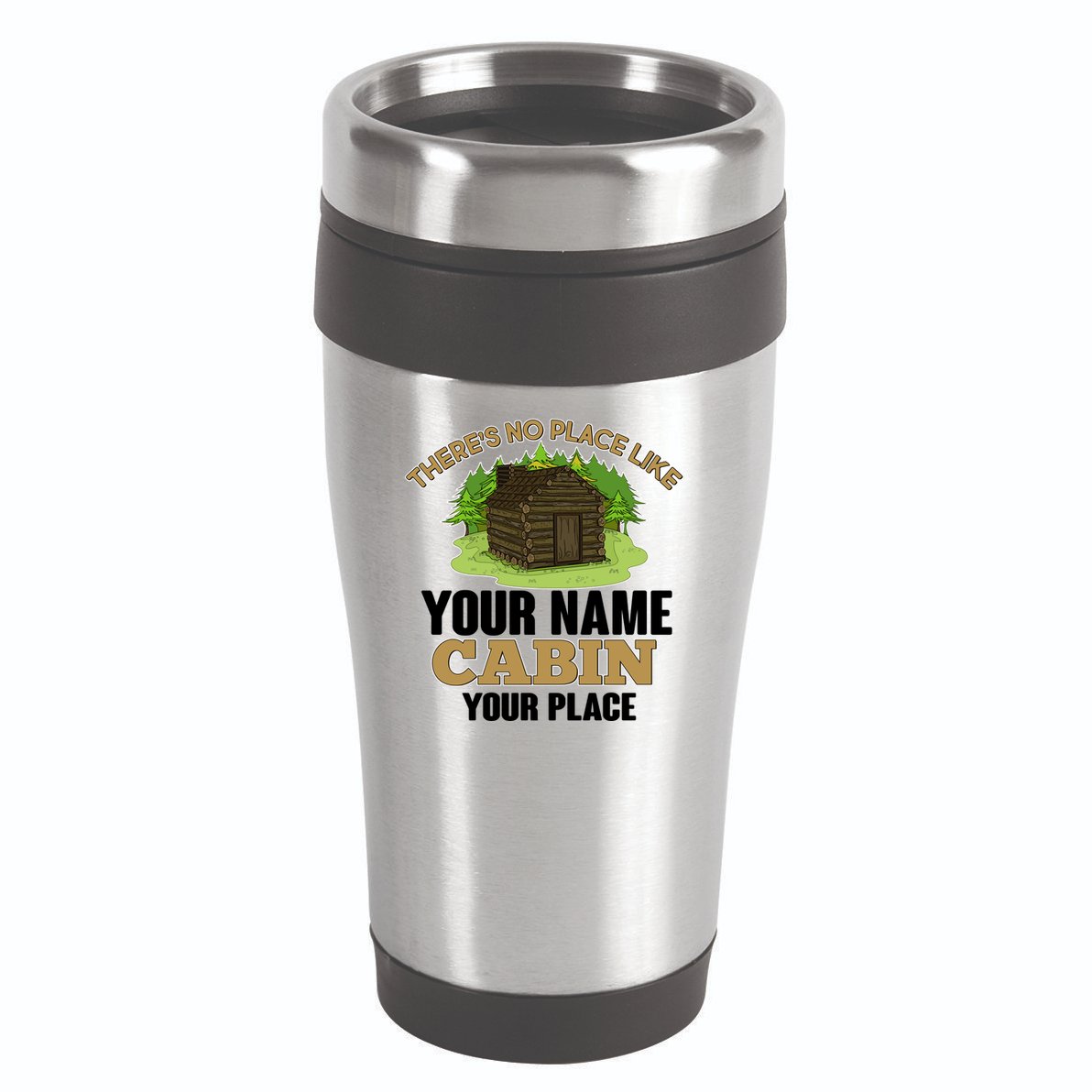 Custom Cabin Camping Trip Personalize 16oz Travel Tumbler
