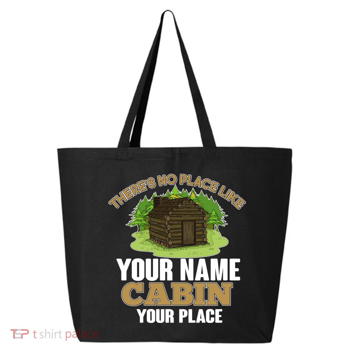 Custom Cabin Camping Trip Personalize 25L Jumbo Tote