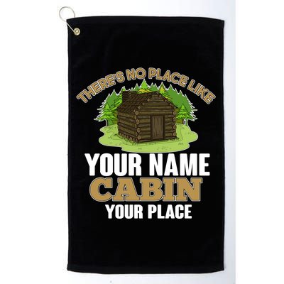 Custom Cabin Camping Trip Personalize Golf Towel