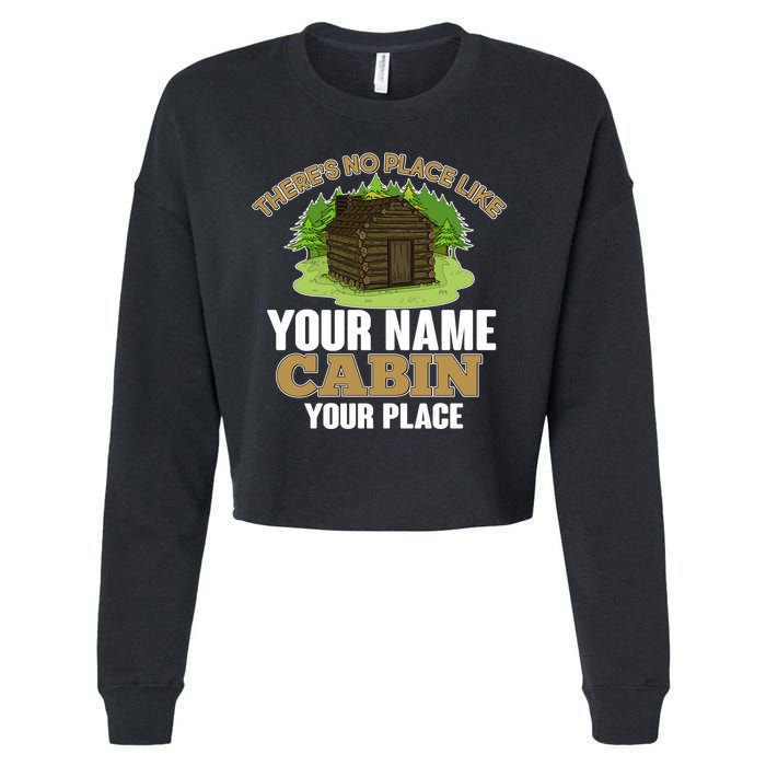 Custom Cabin Camping Trip Personalize Cropped Pullover Crew