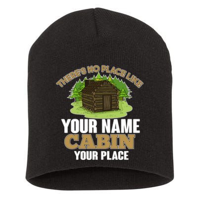 Custom Cabin Camping Trip Personalize Short Acrylic Beanie