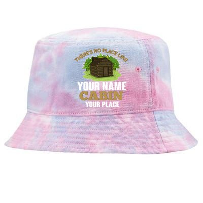 Custom Cabin Camping Trip Personalize Tie-Dyed Bucket Hat