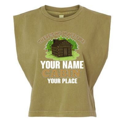 Custom Cabin Camping Trip Personalize Garment-Dyed Women's Muscle Tee