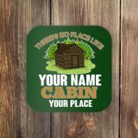 Custom Cabin Camping Trip Personalize Coaster