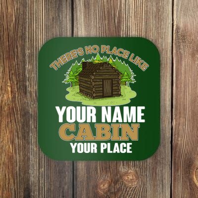 Custom Cabin Camping Trip Personalize Coaster