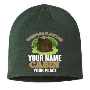 Custom Cabin Camping Trip Personalize Sustainable Beanie