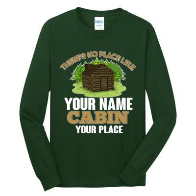 Custom Cabin Camping Trip Personalize Tall Long Sleeve T-Shirt