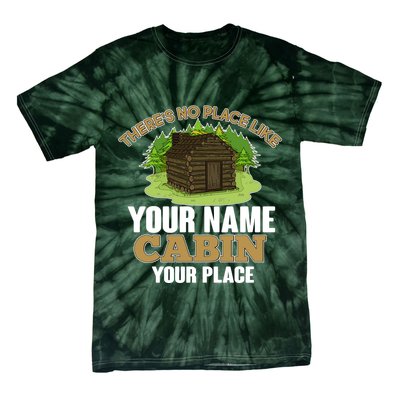 Custom Cabin Camping Trip Personalize Tie-Dye T-Shirt