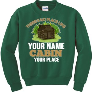 Custom Cabin Camping Trip Personalize Kids Sweatshirt