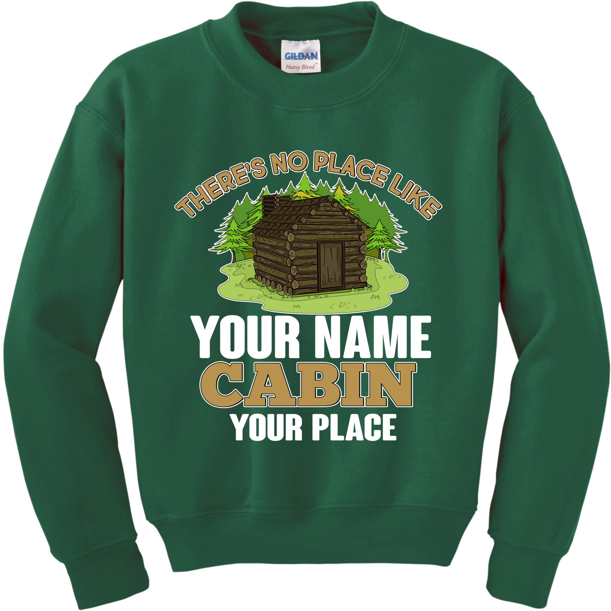 Custom Cabin Camping Trip Personalize Kids Sweatshirt