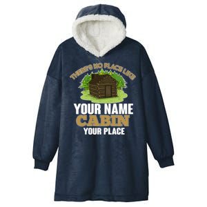 Custom Cabin Camping Trip Personalize Hooded Wearable Blanket