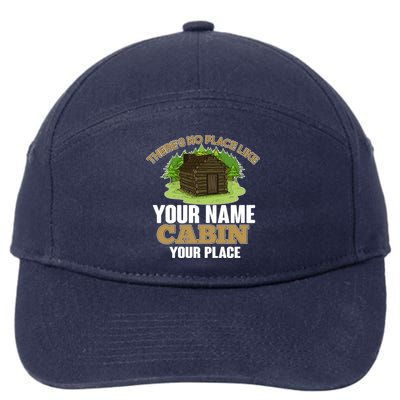 Custom Cabin Camping Trip Personalize 7-Panel Snapback Hat