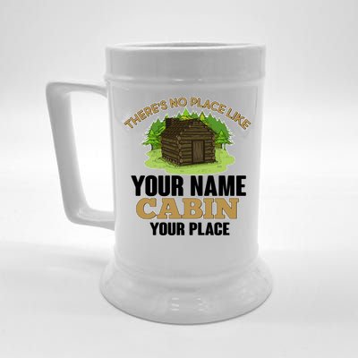 Custom Cabin Camping Trip Personalize Beer Stein