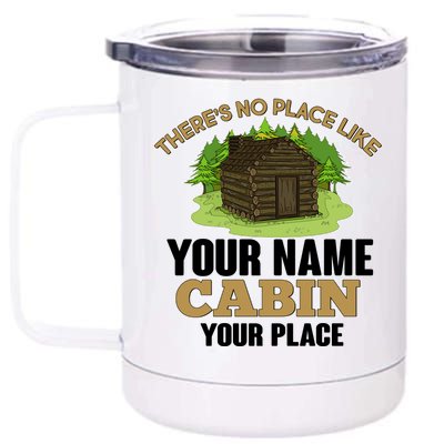 Custom Cabin Camping Trip Personalize 12 oz Stainless Steel Tumbler Cup