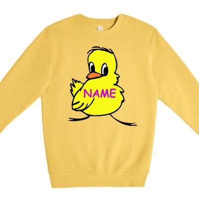 Custom Chick Funny Cute Personalize Premium Crewneck Sweatshirt