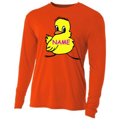 Custom Chick Funny Cute Personalize Cooling Performance Long Sleeve Crew