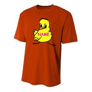 Custom Chick Funny Cute Personalize Youth Performance Sprint T-Shirt